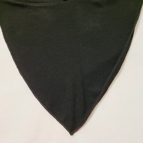 Revolve Superdown black keyhole neck bandana hem neck tie halter top size XS - Picture 6 of 8